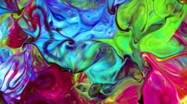 Sıvı sanat dokusu. Yanardöner boya efektli soyut arkaplan. Sıvı akrilik çizimler, akışlar ve sıçramalar. Web sayfası arkaplanı için karışık boyalar.