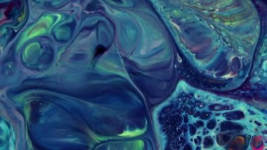 Soyut Organik Hipnotik Mürekkep Renkli Boya Arkaplan Görüntüsünü Yayar.