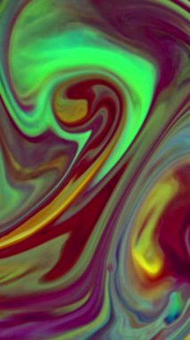 Dikey Sıvı Renk desenleri Üst Doku Görünümü Çoklu Renkli Sıvı Boya Yüzeyi.