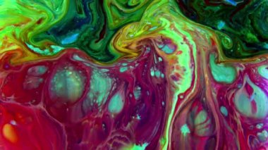 Renkli Sıvı Boya Patlaması Soyut Arkaplan Görüntüsü.