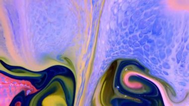 Çok Güzel Mürekkep Soyut Psikedelik Kozmos Sıvı Hareketli Galaktik Doku Görüntüsü.