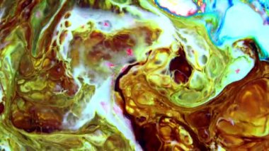 Çok Güzel Mürekkep Soyut Psikedelik Kozmos Sıvı Hareketli Galaktik Doku Görüntüsü.