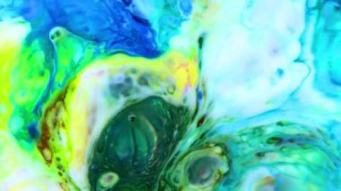 Çok Güzel Mürekkep Soyut Psikedelik Kozmos Sıvı Hareketli Galaktik Doku Görüntüsü.