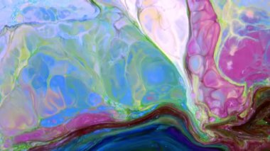 Çok Güzel Mürekkep Soyut Psikedelik Kozmos Sıvı Hareketli Galaktik Doku Görüntüsü.