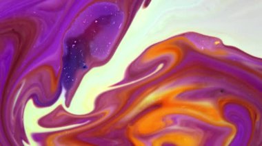 Çok Güzel Mürekkep Soyut Psikedelik Kozmos Sıvı Hareketli Galaktik Doku Görüntüsü.