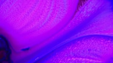 Sıvı Renkli Boya ağır çekimde patent alır. Sıvı renkli boya desenleri üst görünüm. Çok renkli sıvı boya yüzeyi.