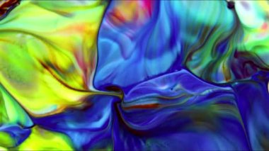 Soyut Organik Hipnotik Mürekkep Renkli Boya Görüntüleri Yayar.