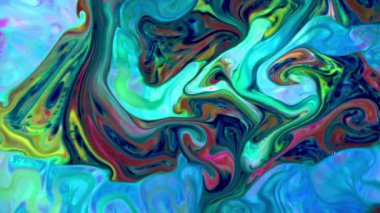 Yavaş Hareketli Makro Desen Sanatsal Kavramsal Renk Yüzey Taşıyıcı Yüzey Sıvı Boya Sıçratma Sanatı DokusuName.