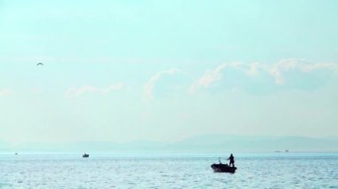 Balıkçı tekneleri Deniz Görüntülerinde Balıkçılık.