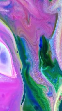 Dikey Sıvı Renkli Boya Yavaş Hareket Arkaplanında Karışımı Patlattı. 