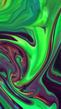 Soyut Dans ve Dikey Renkli Mürekkep Boyaları Arkaplan Dokusunun Yayılması.