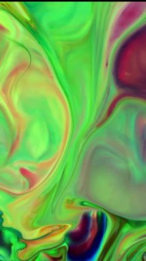 Soyut Dans ve Dikey Renkli Mürekkep Boyaları Arkaplan Dokusunun Yayılması.