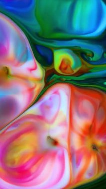 Çok Güzel Dikey Mürekkep Soyut Galaktik Renk Boyası Sıvı Arkaplan Doku Görüntüsü.