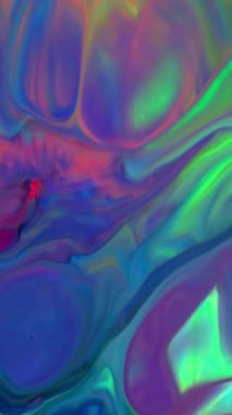 Çok Güzel Dikey Mürekkep Soyut Galaktik Renk Boyası Sıvı Arkaplan Doku Görüntüsü.