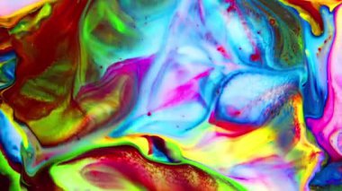 Soyut Renk Boya Mürekkebi Patlaması Psikedelik Patlama Hareketi Görüntü Yayıyor.