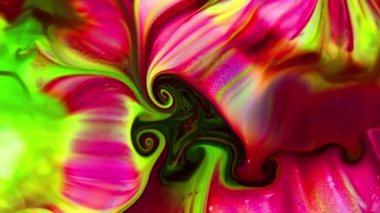 Soyut Renk Boya Mürekkebi Patlaması Psikedelik Patlama Hareketi Görüntü Yayıyor.