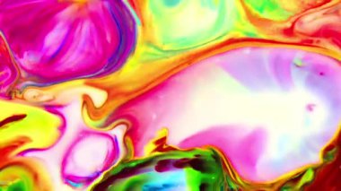 Soyut Renk Boya Mürekkebi Patlaması Psikedelik Patlama Hareketi Görüntü Yayıyor.