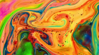 Soyut Renk Boya Mürekkebi Patlaması Psikedelik Patlama Hareketi Görüntü Yayıyor.