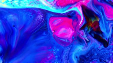 Renkli Sıvının Soyut Arkaplanı Doku Görüntüsünü Yayar.