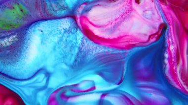 Renkli Sıvının Soyut Arkaplanı Doku Görüntüsünü Yayar.