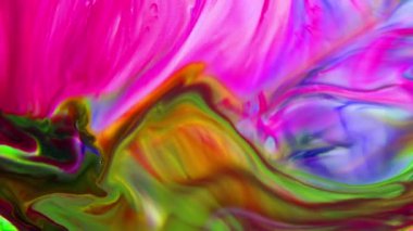 Renkli Sıvının Soyut Arkaplanı Doku Görüntüsünü Yayar.