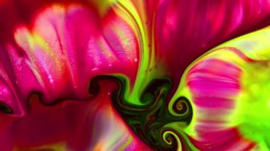 Renkli Sıvının Soyut Arkaplanı Doku Görüntüsünü Yayar.