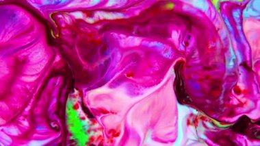 Yavaş Hareketli Makro Desen Sanatsal Kavramsal Renk Yüzey Taşıyıcı Yüzey Sıvı Boya Sıçratma Sanatı DokusuName.