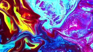 Yavaş Hareketli Makro Desen Sanatsal Kavramsal Renk Yüzey Taşıyıcı Yüzey Sıvı Boya Sıçratma Sanatı DokusuName.