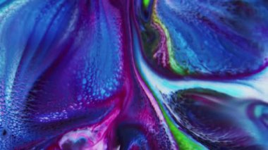 Yavaş Hareketli Makro Desen Sanatsal Kavramsal Renk Yüzey Taşıyıcı Yüzey Sıvı Boya Sıçratma Sanatı DokusuName.