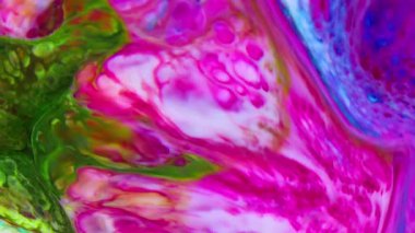 Mürekkep Akımı Akrilik Karışık Renkli Sıvı Arkaplan Görüntüsü.