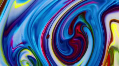 Sıvı sanat dokusu. Yanardöner boya efektli soyut arkaplan. Sıvı akrilik çizimler, akışlar ve sıçramalar. Web sayfası arkaplanı için karışık boyalar.