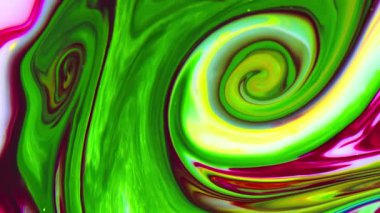 Sıvı boyaların akışkanlığıyla oluşan bu desenler renklerin karışması ve renklerin dansıyla oluşan büyüleyici harmoni ve dinamik hareketi gözler önüne seriyor. Yaratıcılığın keşfi ve renklerin sonsuz dönüşümü için görsel ziyafet. 