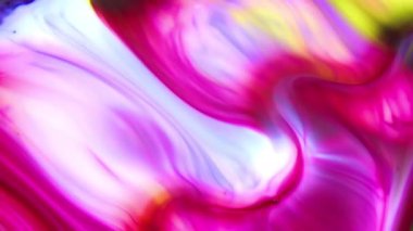 Renkli Dalgalar ve Sıvı Boya Karışım Arkaplanlı, Sıçrama ve Girdap Görüntüleriyle Sıvı Sanat 'ın Moda Akrilik Dokusu Resim Çizimi.