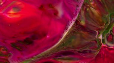 Soyut Organik Hipnotik Renkli Boya Yayılıyor.