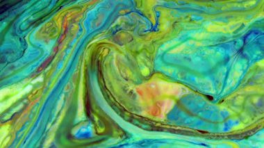 Soyut Organik Hipnotik Renkli Boya Yayılıyor.