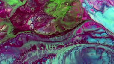 Soyut Organik Hipnotik Renkli Boya Yayılıyor.