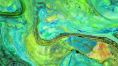 Soyut Organik Hipnotik Renkli Boya Yayılıyor.