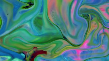 Soyut Organik Hipnotik Renkli Boya Yayılıyor.
