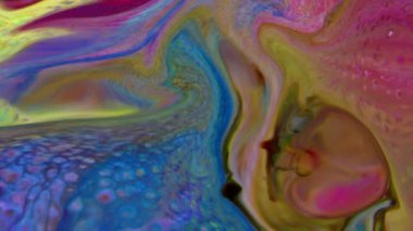 Abstract Background of  Liquid Paint Spreads Texture Footage.
