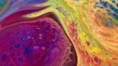 Abstract Background of  Liquid Paint Spreads Texture Footage.