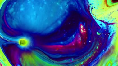 Abstract Background of  Liquid Paint Spreads Texture Footage.