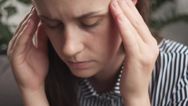 Masalah Hidup Serangan Panik Sensasi Menyakitkan Migrain Kronis Menyakiti Konsep — Stok Video