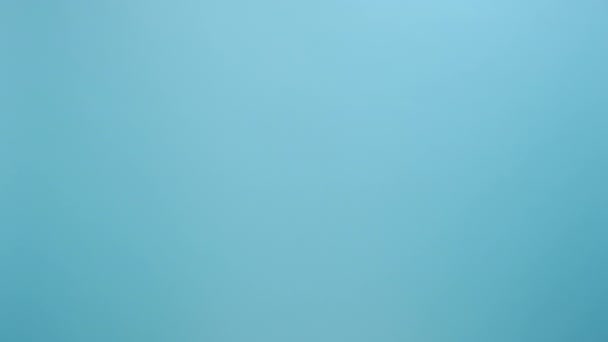 女性手牵着肺符号的特写 在工作室的浅蓝色背景墙上显得孤立无援 世界结核病日 内部捐助机构 — 图库视频影像