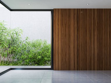 3D tasviri, büyük lüks, modern, parlak iç mekânlar sunuyor. Oturma odasındaki model bilgisayarlar dijital olarak oluşturuluyor.