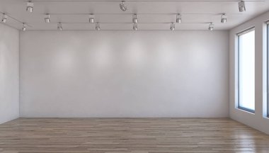 3D tasviri, büyük lüks, modern, parlak iç mekânlar sunuyor. Oturma odasındaki model bilgisayarlar dijital olarak oluşturuluyor.