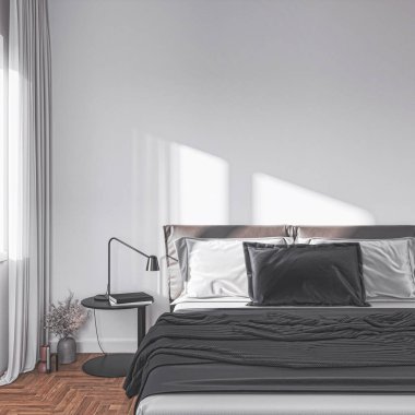 3D tasviri, büyük lüks, modern, parlak iç mekânlar sunuyor. Oturma odasındaki model bilgisayarlar dijital olarak oluşturuluyor.