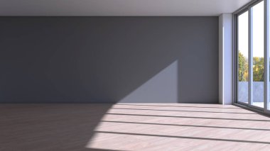 3D tasviri, büyük lüks, modern, parlak iç mekânlar sunuyor. Oturma odasındaki model bilgisayarlar dijital olarak oluşturuluyor.