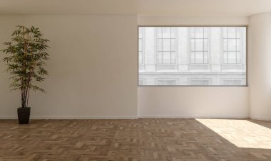 3D tasviri, büyük lüks, modern, parlak iç mekânlar sunuyor. Oturma odasındaki model bilgisayarlar dijital olarak oluşturuluyor.