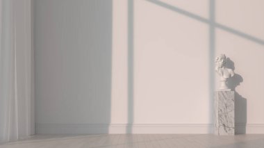 3D tasviri, büyük lüks, modern, parlak iç mekânlar sunuyor. Oturma odasındaki model bilgisayarlar dijital olarak oluşturuluyor.