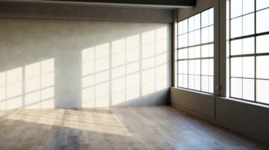 Görüntü 3D büyük lüks, modern, parlak iç mekânları dijital olarak oluşturulmuş oturma odası modelleme bilgisayarı.